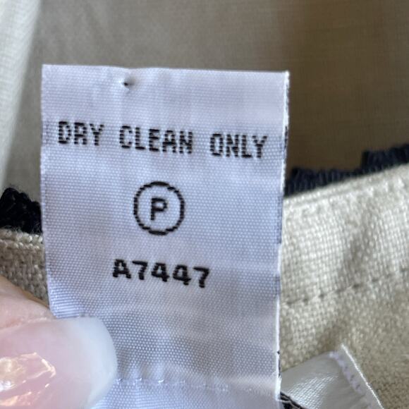 Linea Louis Dell'Olio Jacket Blazer Women Small Linen Embroidered Cream - Picture 7 of 12